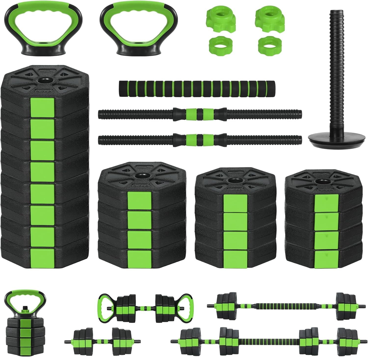 Luku 5-in-1 Adjustable Dumbbells Set, 66/88lbs Free Weights with Anti-Slip Handle for Home Gym