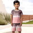 thumbnail image 2 of CONROSES Baby Boys Summer Outfit Set Ice Cream Graphic Short Sleeve T-Shirt Shorts Clothes Sets for Kids, Sizes 3-4 Years, 2 of 6