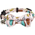 thumbnail image 1 of HLONK Collier pour Chat avec Clochette Nœud Papillon Boucle de Sécurité Chaton Chiot 7-11 Po Mobile Réglable, 1 of 5