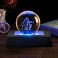 thumbnail image 2 of Crystal Display Base with LED Color-Changing Light, USB-C Powered Stand for 3D Crystal Decorations & Jewelry - Multicolor Lighting Effects, 2 of 8