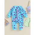 thumbnail image 3 of Infant Baby Dinosaur Jumpsuit Round Neck Long Sleeve Full Length Romper with Tail, 3 of 8