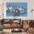 thumbnail image 3 of Beautiful Dolphins In The Gulf Of Eilat Canvas Art Poster And Wall Art Picture Print Modern Family Bedroom Decor Posters,Unframe-style,16x24inch(40x60cm), 3 of 8