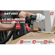 Eastvolt 9-Amp 6-1/2 Plunge Circular Track Saw, 0-45°Bevel Adjustment, 5500RPM Plunge Saw for Wood Cutting