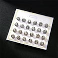 thumbnail image 3 of ziyahi 12 Pairs Rhinestones Girls Earring Set Crystal Ear Stud Earrings Multiple styles No.04 s, 3 of 5