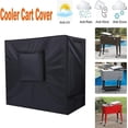 thumbnail image 6 of Waterproof Oxford Fabric Refrigerated Cart Cover, Black, Sun Protection Shield for Outdoor Beverage Trolley Patio Freezer Use, 6 of 6