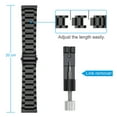 thumbnail image 5 of Metal Band Compatible with Fitbit Versa 2, Versa, Versa Lite Edition, Solid Stainless Steel Strap Replacement Wristband Business Bracelet, Black, 5 of 7