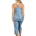 thumbnail image 2 of Doublju Women's Sleeveless Racerback Capri Pajama 2 Pcs Set (Plus Size Available), 2 of 4