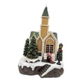 thumbnail image 2 of Estatua de Iglesia Navideña con Luces Y Música, Hecha de Resina Artesanal para Fiestas en Casa Y Navidad, 2 of 9