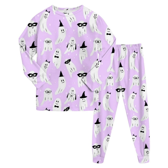 Gubotare Ensembles de Pyjamas pour Filles Little Pyjamas pour Grandes Filles Pyjamas à Manches Longues PJs Pyjamas (Violet, 2-3 Ans)