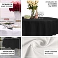 thumbnail image 4 of Efavormart 90" Round Tablelinens Commercial grade 100% Cotton Tablecloth For Wedding Party Home Decor - Black, 4 of 11