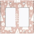 thumbnail image 6 of Metal Light Switch Plate Cover Festive Christmas Tree Ornaments Pink XMS009, 6 of 13