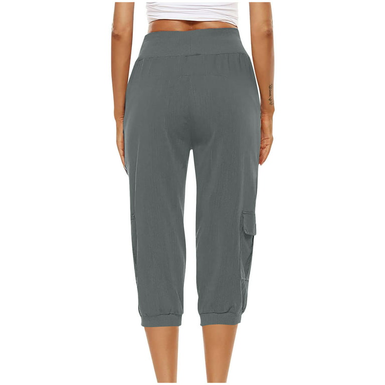 DYLL Adax Women 3/4 Length Cargo Capri Pants - Dark Grey Color, Women's  Fashion, Bottoms, Other Bottoms on Carousell