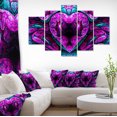 thumbnail image 1 of Purple Cold Mystical Heart - Floral Canvas Art Print, 1 of 4