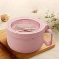 thumbnail image 1 of YWIYIUD 1PC 3.54x5.71 Inch Microwave Soup Bowl Containers with Lids and Handle Portable and Durable Multifunctional Bowl for Soup and Noodles Suitable for Picnics Camping and Road Trips, 1 of 7