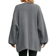 thumbnail image 3 of iHPH7 Open Front Cardigan for Women Fall Outfits for Women Open Cardigans for Women Open Cardigans for Women Cardigan with Pockets Travel Cardigan Chunky Knit Cardigan Gray XL, 3 of 5