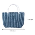 thumbnail image 2 of COOPHYA 1Set Plastic Shopping Basket Woven Navy Organizer For Adults, 2 of 4