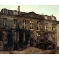 thumbnail image 2 of Léon Cugnet 17x15 Gold Ornate Wood Frame and Double Matted Museum Art Print Titled - The Le Brun Hotel, Rue Du Cardinal-Lemoine (1898), 2 of 4