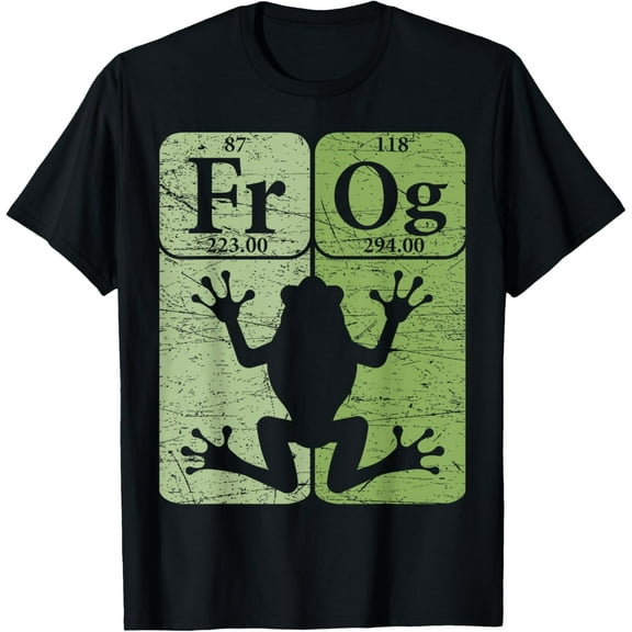 Frog Periodic Table Elements Herpetologist Frog Lover Retro T-Shirt