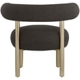 thumbnail image 3 of Meridian Furniture Bordeaux Brown Boucle Fabric Accent Chair, 3 of 38
