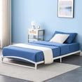 thumbnail image 1 of Yeshouse estructura de cama metálica resistente de perfil bajo de 6", base de plataforma con listones de acero, no requiere somier, ideal para dormitorios con necesidad de espacio compacto, 1 of 6