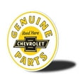 thumbnail image 4 of Chevy Genuine Parts Car Sign, Chevy Sign, Novelty Car Sign, Garage Aluminum Metal Decor Sign - 12" Round, 4 of 4