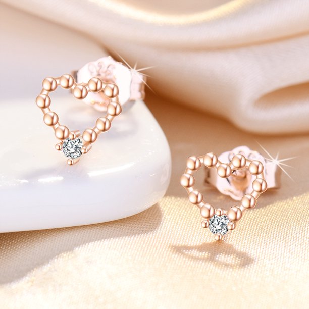 Nuevos pendientes de circonita de Plata de Ley 925 para mujer, accesorios de joyería exquisitos de alta calidad para estudiante y novia, regalo de corazón