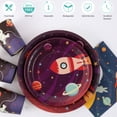 thumbnail image 3 of Space Party Tableware Set Rocket and Astronaut-themed 400-piece 50 Guests, 3 of 5