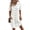 White, variant on Joernso Women's Cotton Linen Dress Casual Button Down V-neck Dress with Pockets Summer Short Sleeve Beach Sundress