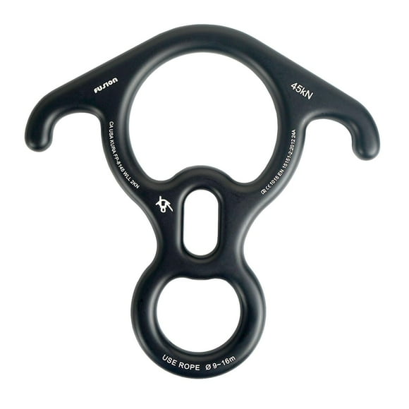 Terminal 8 de aluminio Descender Fusion Climb, color negro