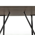 thumbnail image 3 of Modern minimalist MDF desktop, Walnut color metal legs, small sized dining table, computer desk, office desk, kitchen table, for 6 Seat.Suitable for kitchen, dining room, living room, 3 of 9