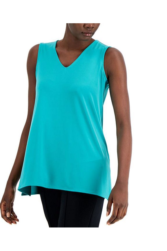 Women's V Neck Tunic Pink Size 2XL