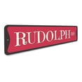 thumbnail image 3 of Rudolph Road Holiday Sign, Christmas Sign, Season Aluminum Decor - 4x18 inches, 3 of 4