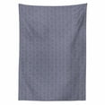 thumbnail image 2 of Feather Tablecloth, Bohemian Themed Pattern with Outline Hippie Item as Horizontal Lines, Rectangle Satin Table Cover Accent for Dining Room and Kitchen, 52" X 70", Purpleblue White, by Ambesonne, 2 of 2