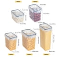 thumbnail image 3 of kjfeif 5 Size Single Clear Plastic Storage Jars Vacuum Proof Fresh Storage Airtight Jars Kitchen Airtight Jars With Lids Proof Crispers for Kitchen & Party Organization, 3 of 9