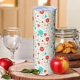 thumbnail image 2 of Pioneer Flower Floral Print Pattern 20oz Skinny Tumbler with Straw & Lid, Double Wall Vacuum Insulated Cup, Leak-Proof, Cup Holder Friendly, Hot 6H Cold 12H, 2 of 6