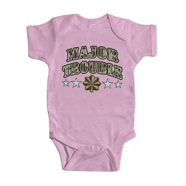 Toddlers Major Trouble Pink Bodysuit - 6 Months