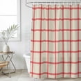 thumbnail image 6 of Yellow Buffalo Plaid Shower Curtain Set - 72" x 78" Washable Bathtub Curtain with 12 Hooks, Red Lines Grid Pattern Vintage Waterproof Fabric Stall Shower Curtains for Bathroom/Bathtub Décor, 6 of 6