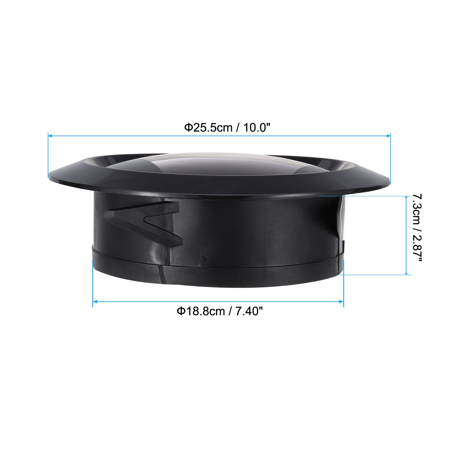 Uxcell 7 Inch Round Air Vent, 1Pcs ABS Adjustable Soffit Exhaust Vent Cover for Home Living Room Kitchen Office, Black