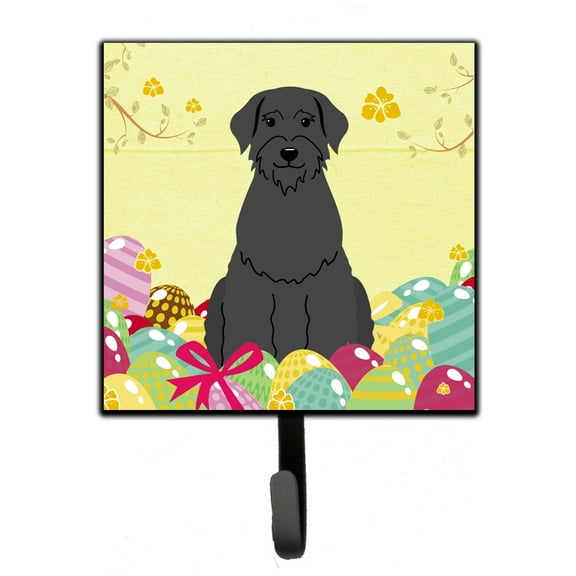 Carolines Treasures BB6066SH4 Easter Eggs Giant Schnauzer Leash or Key Holder 7Hx4.25W multicolor