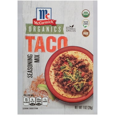 McCormick Organics Non-GMO Gluten Free Taco Seasoning Mix, 1 oz Envelope