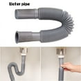 thumbnail image 6 of "Leke Flexible and Expandable Drain Pipe Tube S Trap, Universal Plastic Angle Simple Extension Tube for Kitchen Bathroom Sink Sewer Drain Wash Basin", 6 of 7