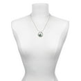 thumbnail image 3 of Delight Jewelry Silvertone Good Luck Horseshoe with Green Four Leaf Clover Laugh Ring Charm Necklace, 18", 3 of 4