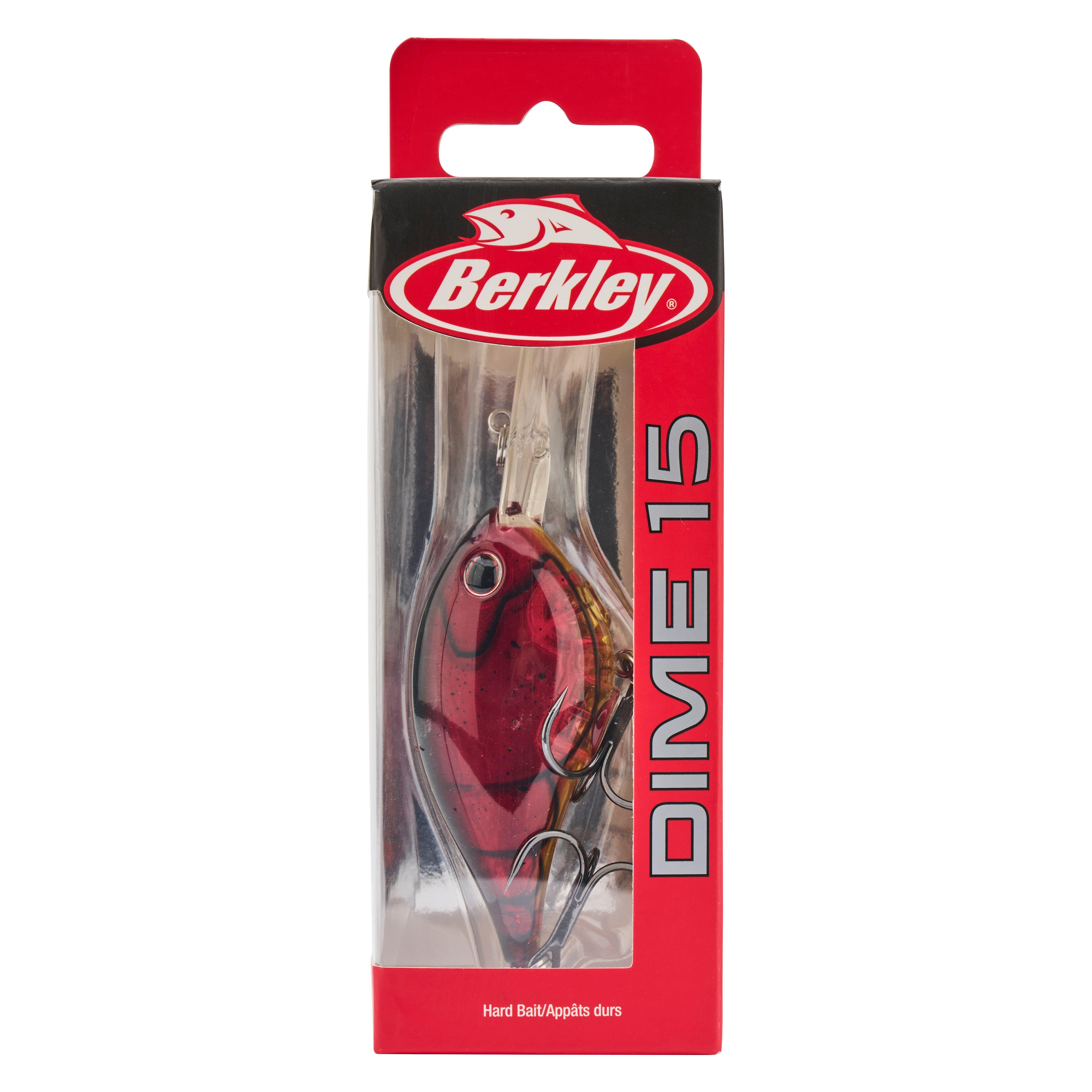 Berkley Dime Freshwater Fishing Lure, Ghost Red Craw, 3/4oz