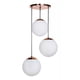 thumbnail image 1 of Lampara Colgante Vidrio Soplado Blanco 3 Luces Maxxi, 1 of 2