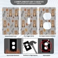 thumbnail image 3 of Yayeee Toggle Light Switch Wall Plate 1-Gang 4.5"x2.7" Home Decorative Outlet Cover, Brown Cartoon Bears, 3 of 7