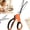 Orange triangular teeth, variant on Multipurpose Pinking Shears Serrated Scissors - Pinking Shears (Purple wavy teeth*1)