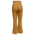 thumbnail image 2 of Women's Solid Color Corduroy Temperament Women's Trousers Micro Lapels High Waist Casual Pants, 2 of 4