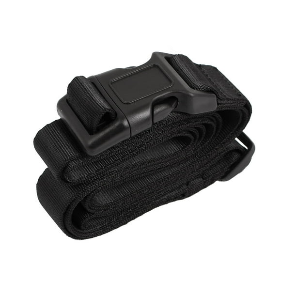 Quick Release Buckle Luggage Suitcase Backpack Baggage Belt Strap Black 2Mx25mm