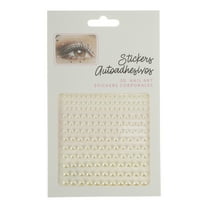 Unique Bargains 1 Pc Unique Face Rhinestone Stickers for Concert Beige