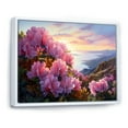 thumbnail image 2 of Designart "Sunset Glory Amongst Blooms" Rhododendron Floater Framed Wall Decor, 2 of 5